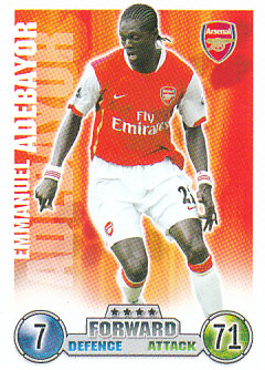 Emmanuel Adebayor Arsenal 2007/08 Topps Match Attax #13